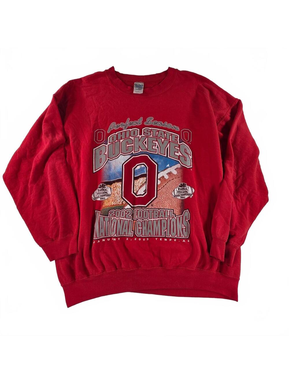 Gildan Ohio State Buckeyes 2002 Football National Champions XL Sweatshirt